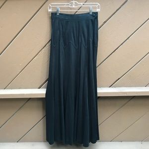 Vintage 70s Black Jersey Maxi Skirt
